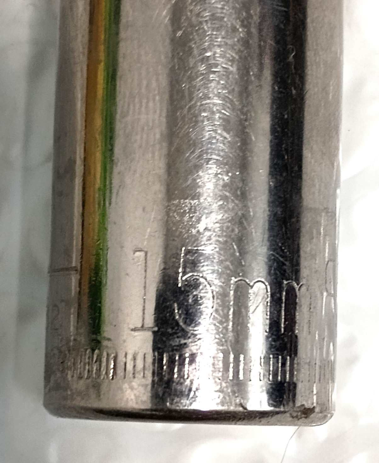 CRAFTSMAN TOOLS USA G244432, 3/8″ DRIVE, 15MM. SOCKET, 2.4″ HIGH/DEEP, 6 POINT.