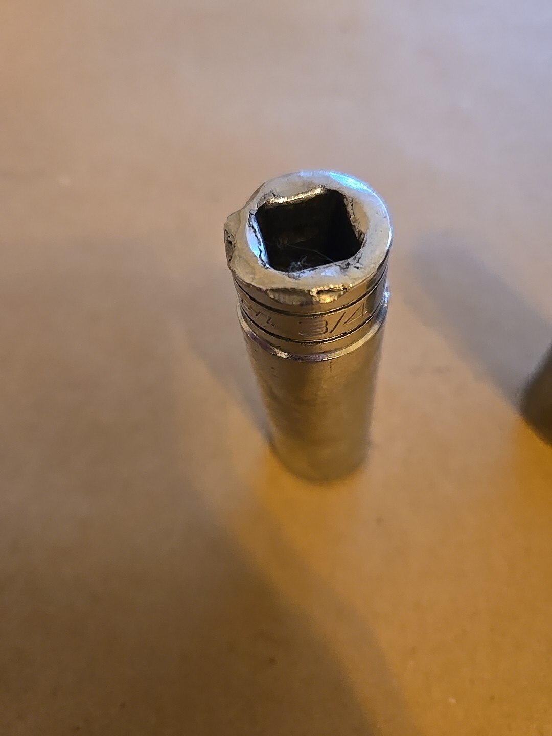 Snap On 1/2″ Drive 3/4″ 6PT SAE Deep Chrome Impact Sockets Worn TS241,SIM240