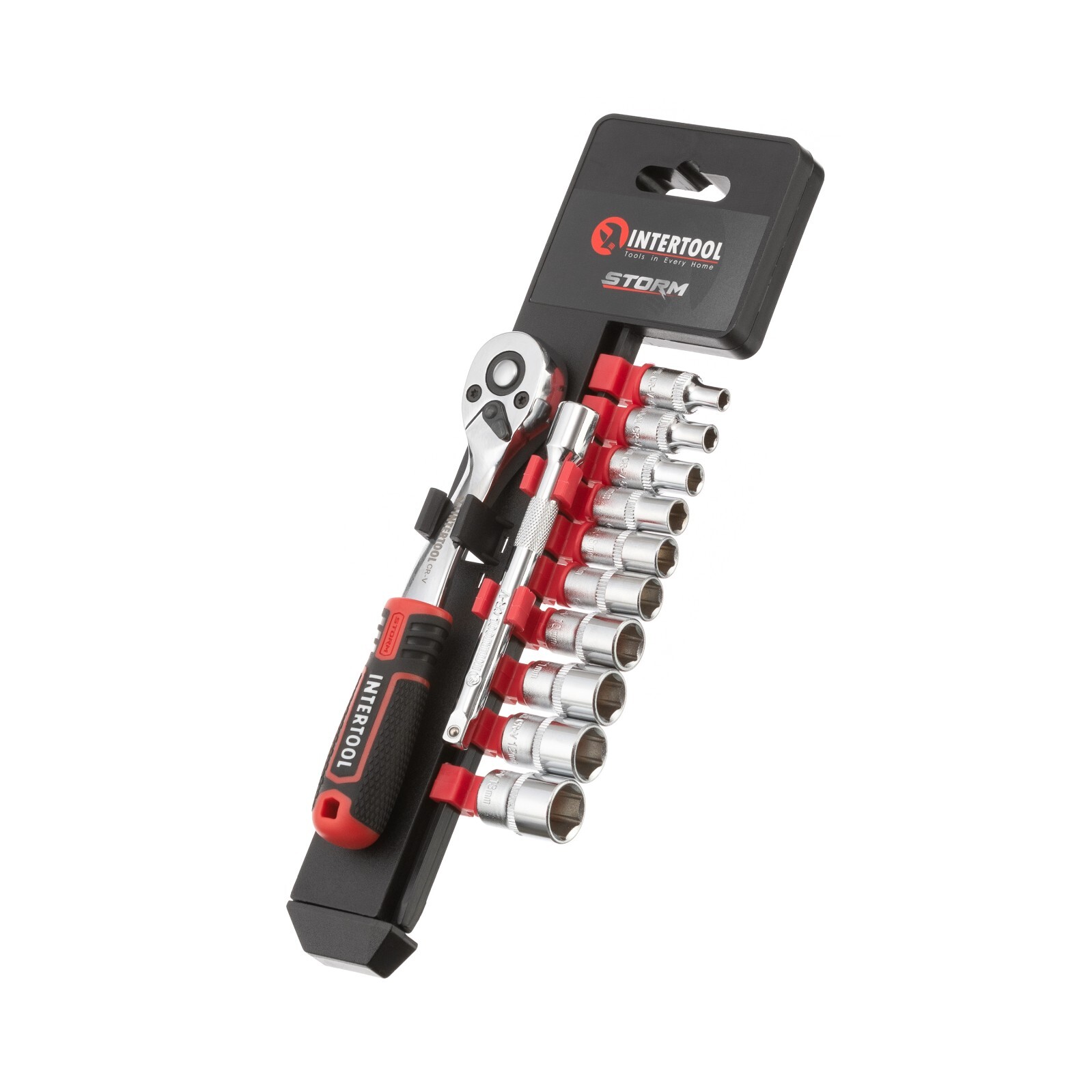 INTERTOOL 10pc 1/4-inch Ratchet Socket Wrench Set ET08-8012
