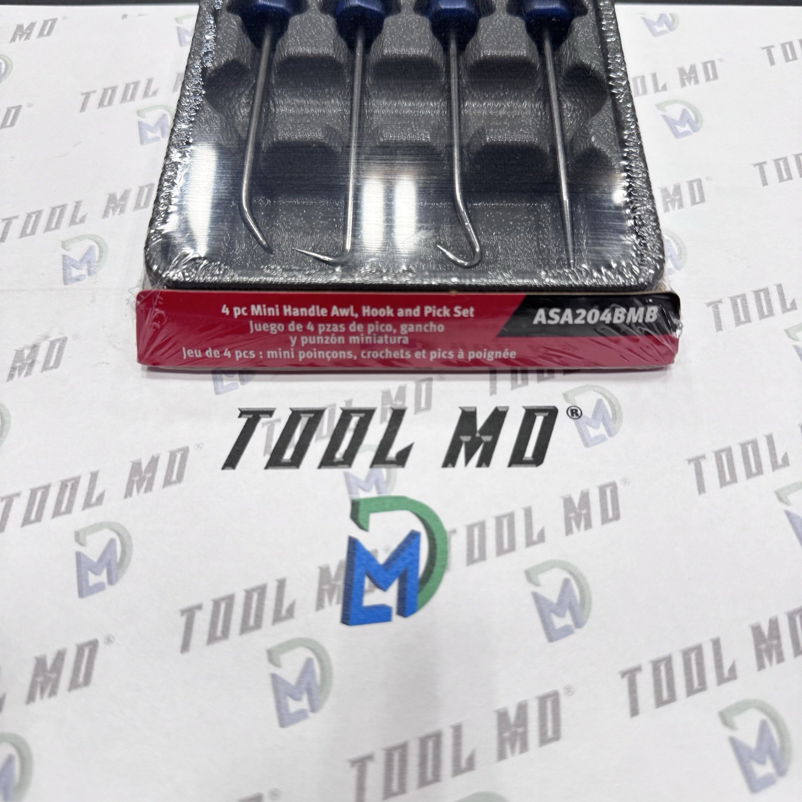 Snap-on Tools USA RARE 4-Piece POWER BLUE Mini Hard Handle Pick Set ASA204BMB