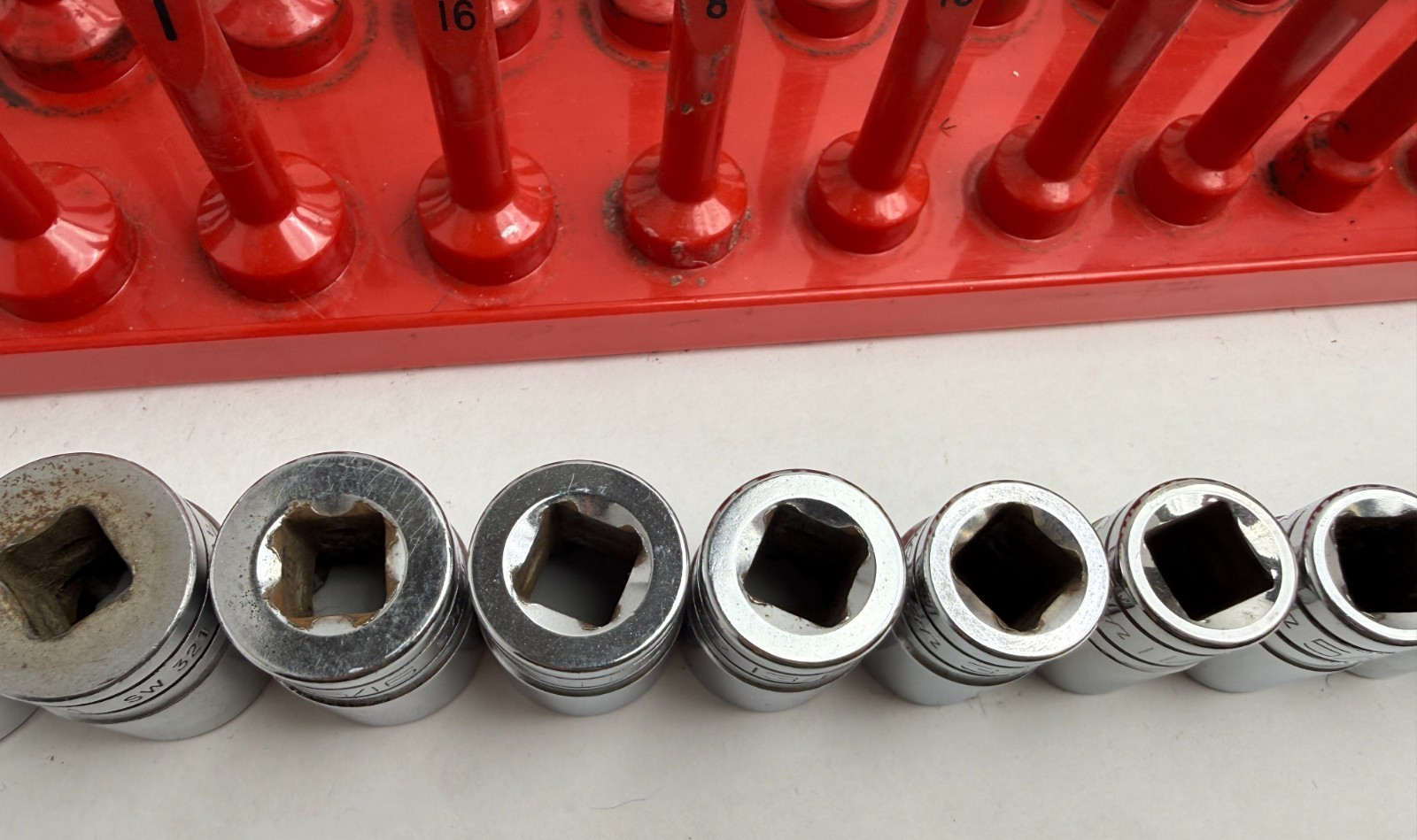 Snap-on Tools USA 14pc 1/2″ Drive SAE Shallow 12pt Socket Set