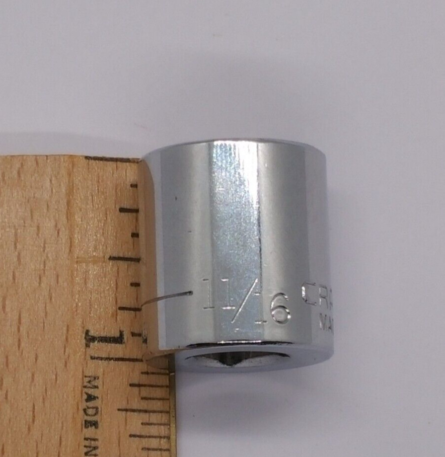 Craftsman 3/8″ Drive 11/16″ 12 Point Shallow Socket SAE VV 44336 USA NOS