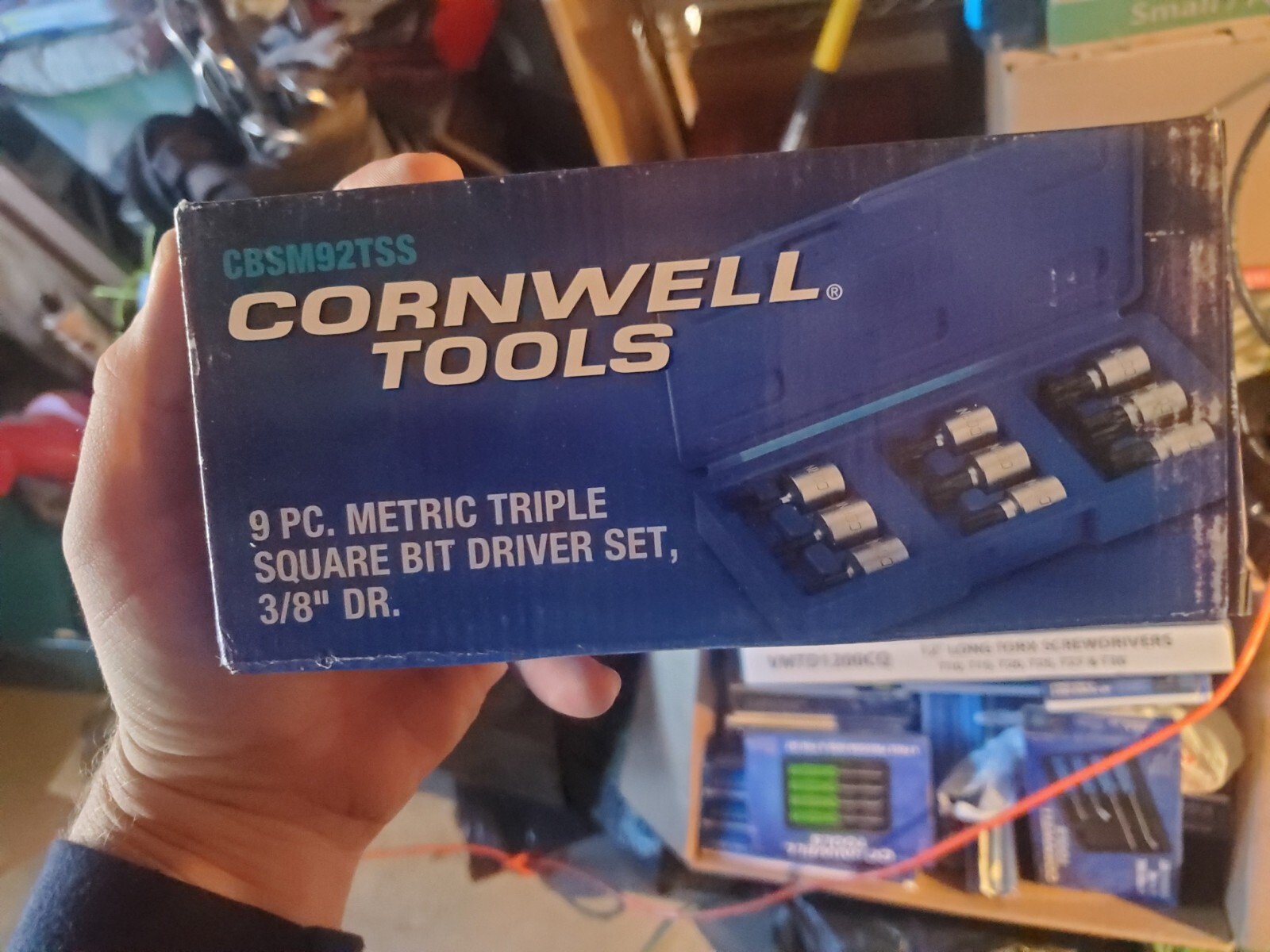 9 Piece 3/8” Drive Metric Triple Square Bit Driver Set – CBSM92TSS
