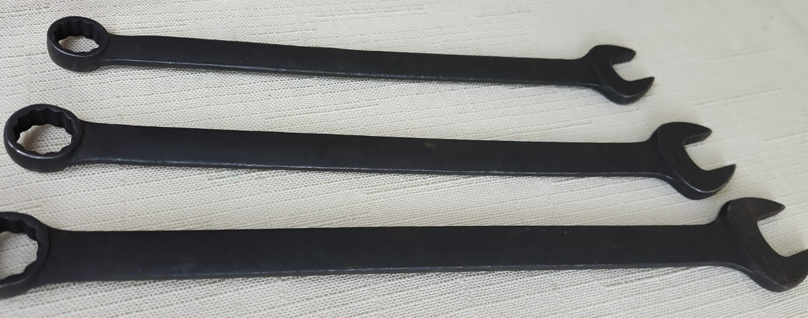 Snap-on OEXL Long Combination Wrench Set 5/8 11/16 3/4 Black Industrial Finish