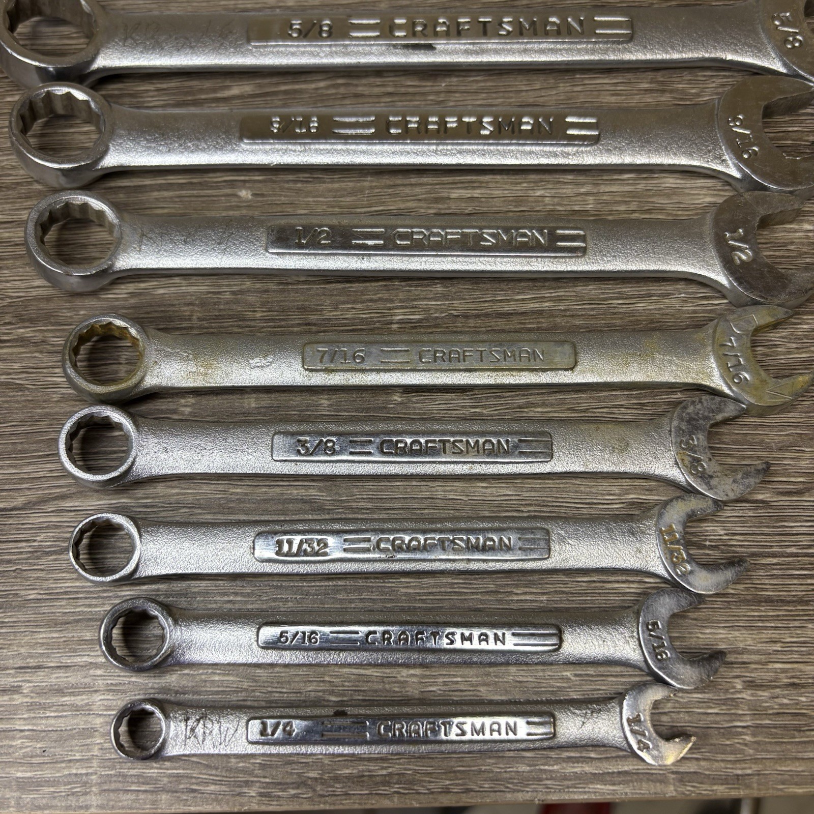 VTG Craftsman 13pc SAE 12pt Combination Wrench Set 1/4″ – 15/16″ -V- -VV- USA
