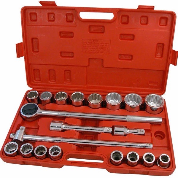 Heavy Duty 20PC 3/4IN DR SOCKET SET 19 to 50mm 495mm Sliding T-Bar
