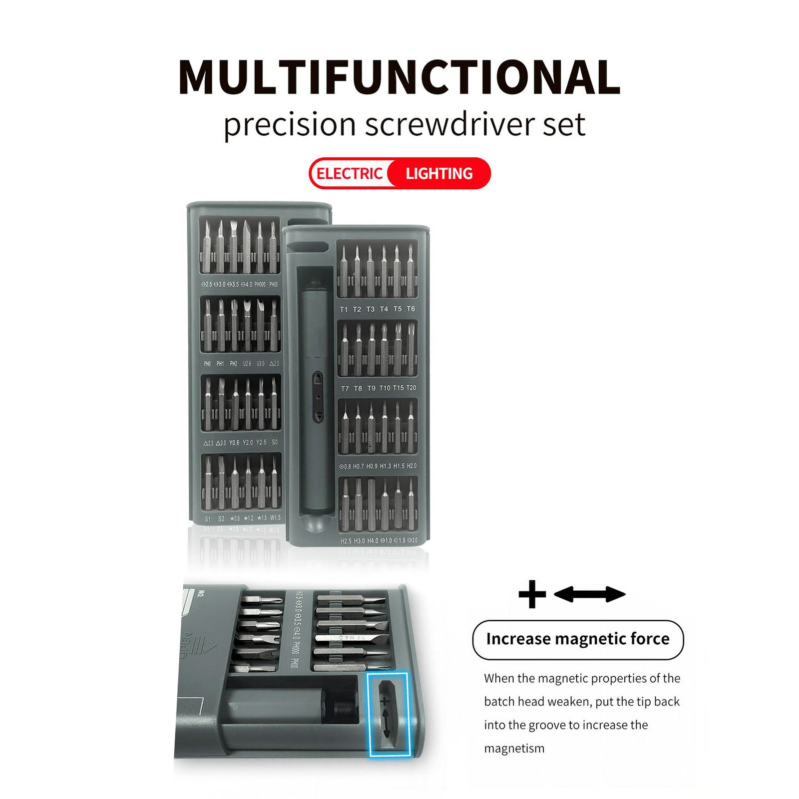 Electric Screwdriver 49-In-1 Cordless Precision Screwdriver Set With 48 Ma OLVF