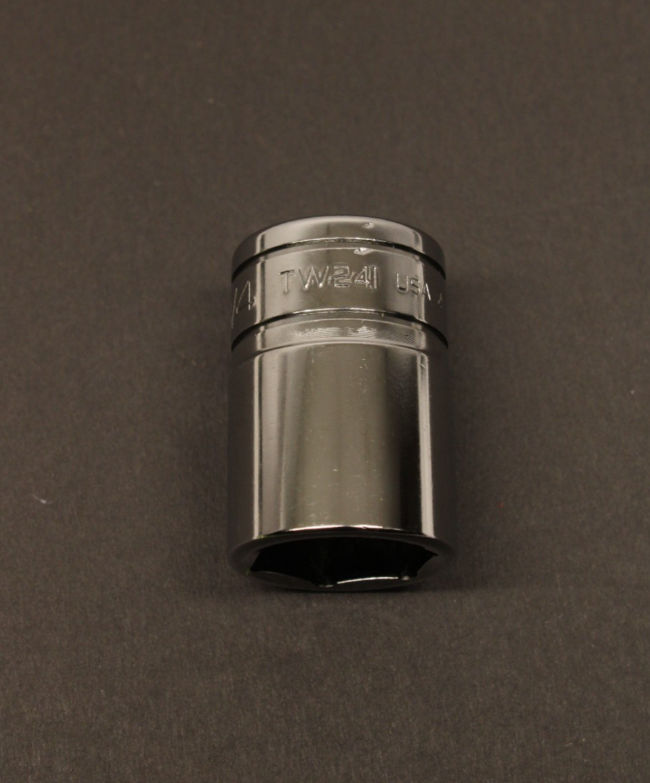 SNAP-ON 1/2″ DRIVE 6 POINT SHALLOW CHROME SOCKET TW241 3/4″