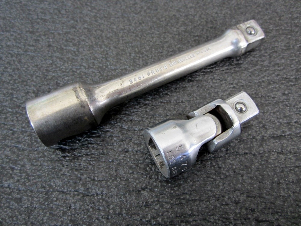 Vintage Proto Los Angeles 1/2″ Drive 5″ Extension & Universal 5461 5470 USA