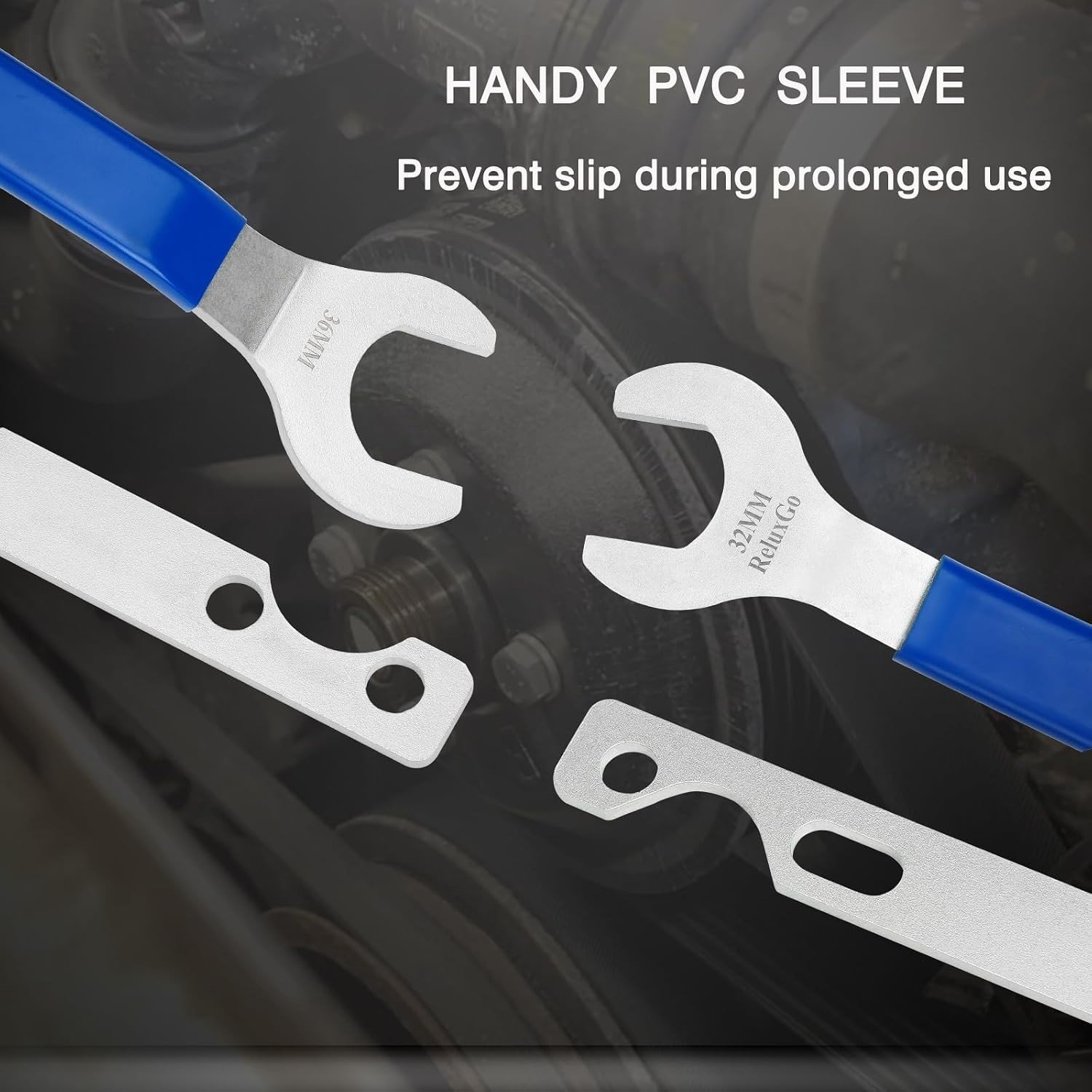 Professional 2-Piece Fan Clutch Wrench Set – Ideal for Mechanics & Enthusiasts