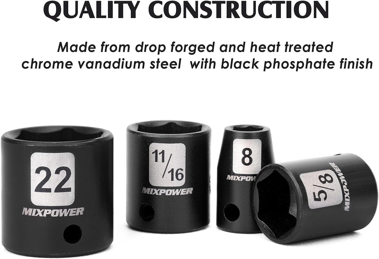 49-Piece 3/8″ Drive Impact Socket Set, 6-Point