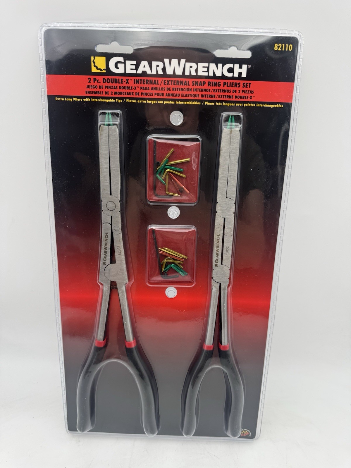 Gearwrench 2 Pc. Double-X Internal and External Snap Ring Plier Set – 82110