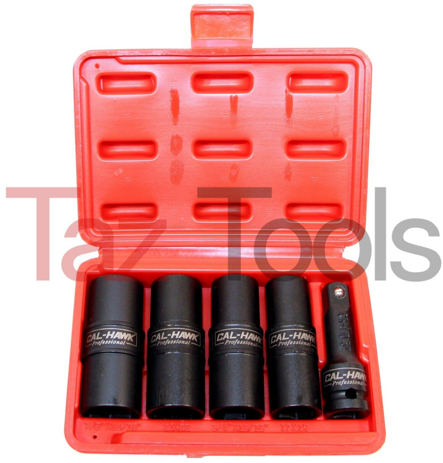 5 pc 1/2″ Dr Flip Lug Nut Impact Socket Back and Front Metric/Sae Thin Wall Tool