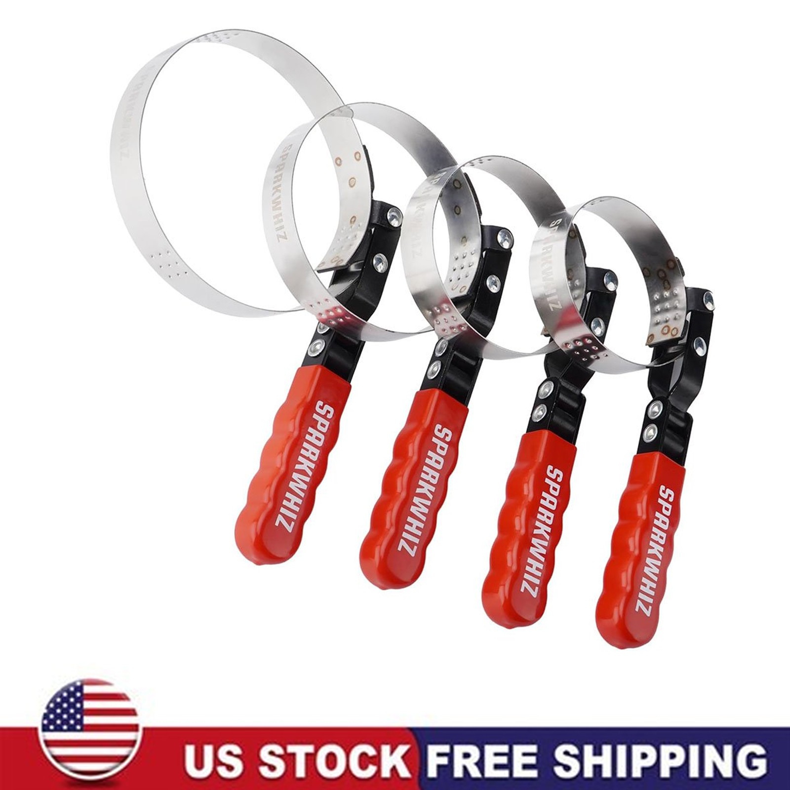 4pcs Swivel Oil Filter Wrench Remover Removal Installer Set 2-3/4″ – 5-1/4″ Kit