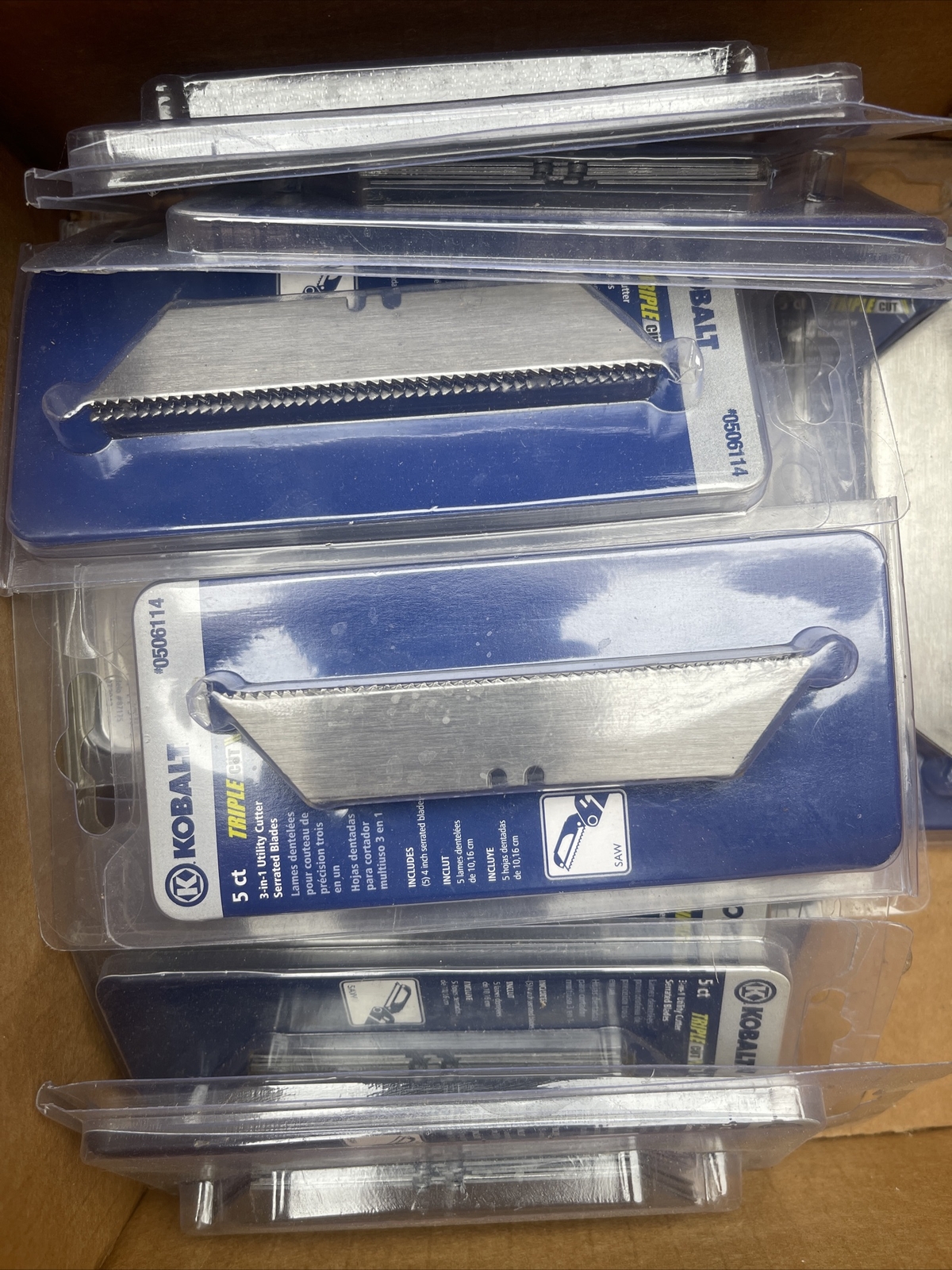 Kobalt 5 Count 3-in-1 Utility Cutter SERRATED Blades #0506114 506114 Knife