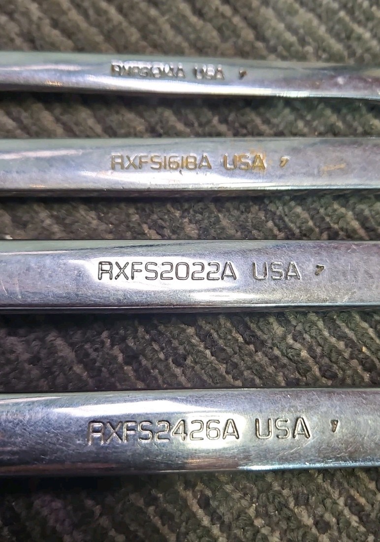 Snap-On Tools RXFS 4pc Double-End SAE Flare Nut Wrench Set