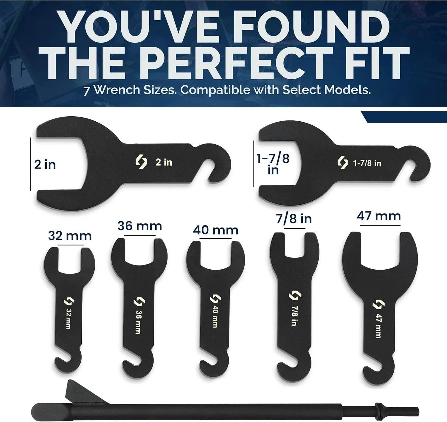 Pneumatic Fan Clutch Wrench Set Removal Tool Kit 43300 for Ford/GM/Chrysler/Jeep