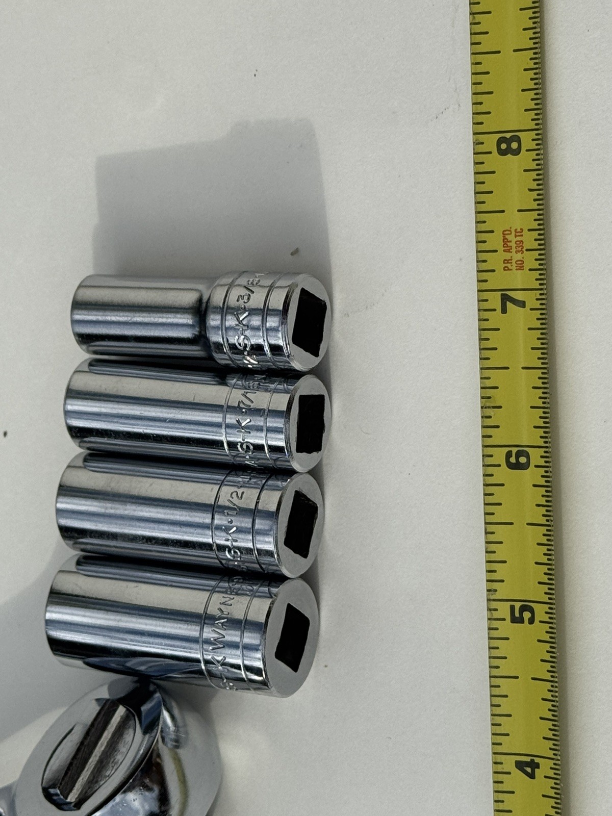 Vintage S-K / S-K Wayne 3/8 Drive Ratchet Socket Set #4521 SAE USA Complete 21pc