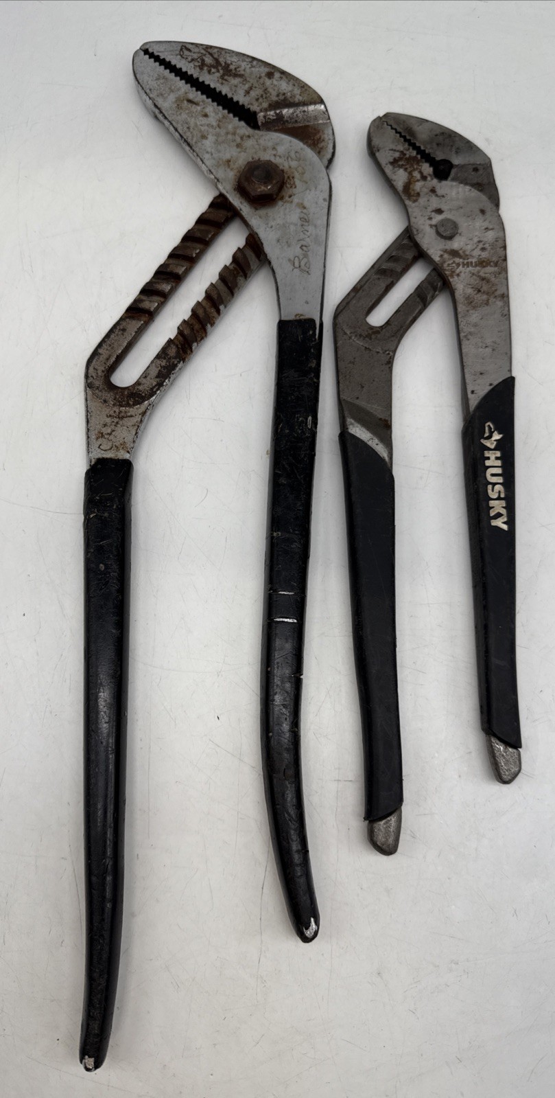 Vintage Tool Lot 16” & 12” Pair Of Joint Pliers Adjustable Tongue & Groove
