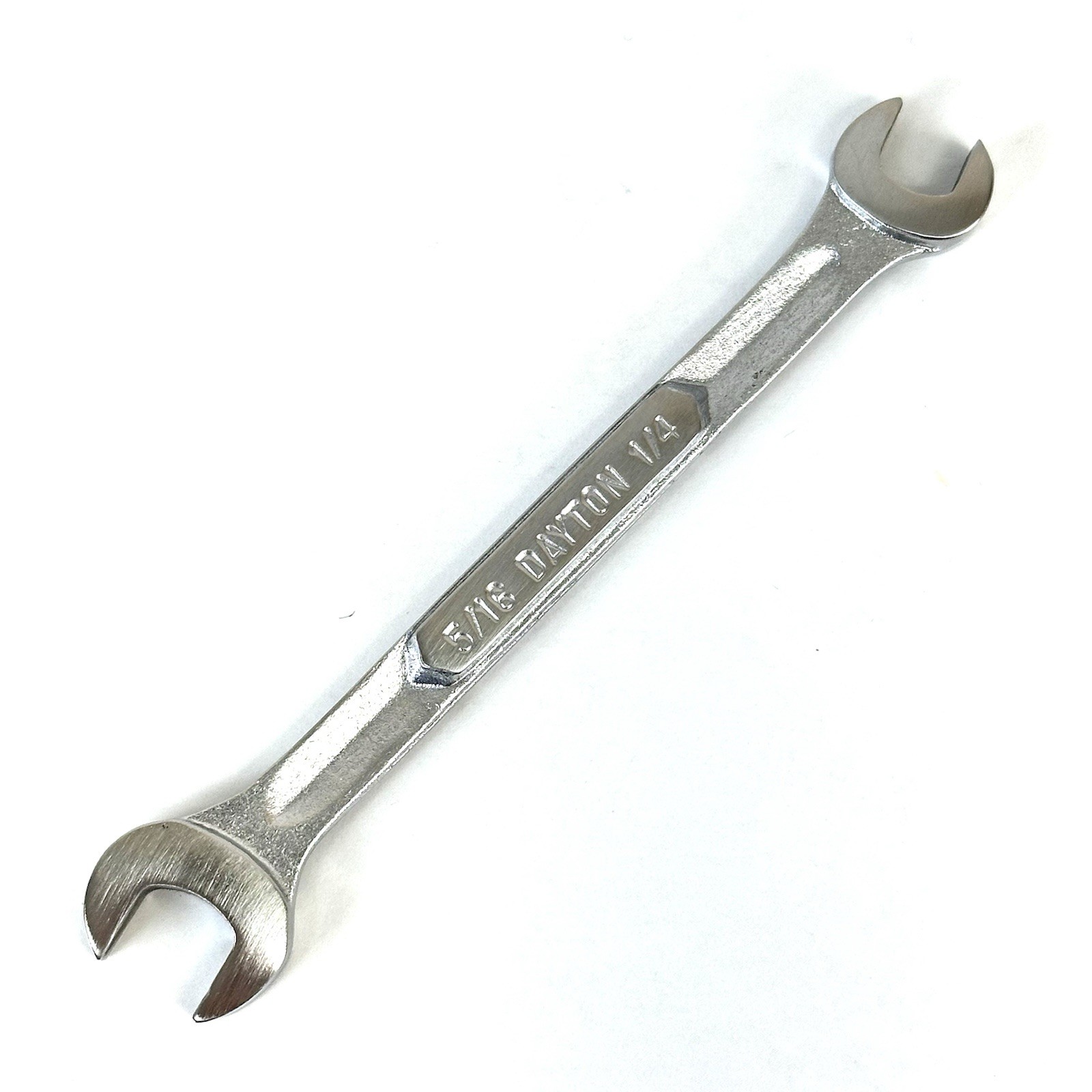 Dayton 5/16″ x 1/4″ Ignition Double Open End Wrench 4×157 Vtg USA