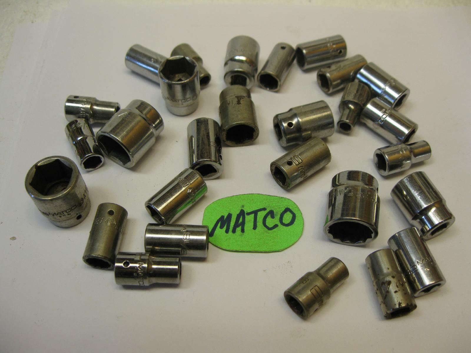 Matco tools 1/4 drive 6 point sockets metric and sae SOLD EACH Nice!