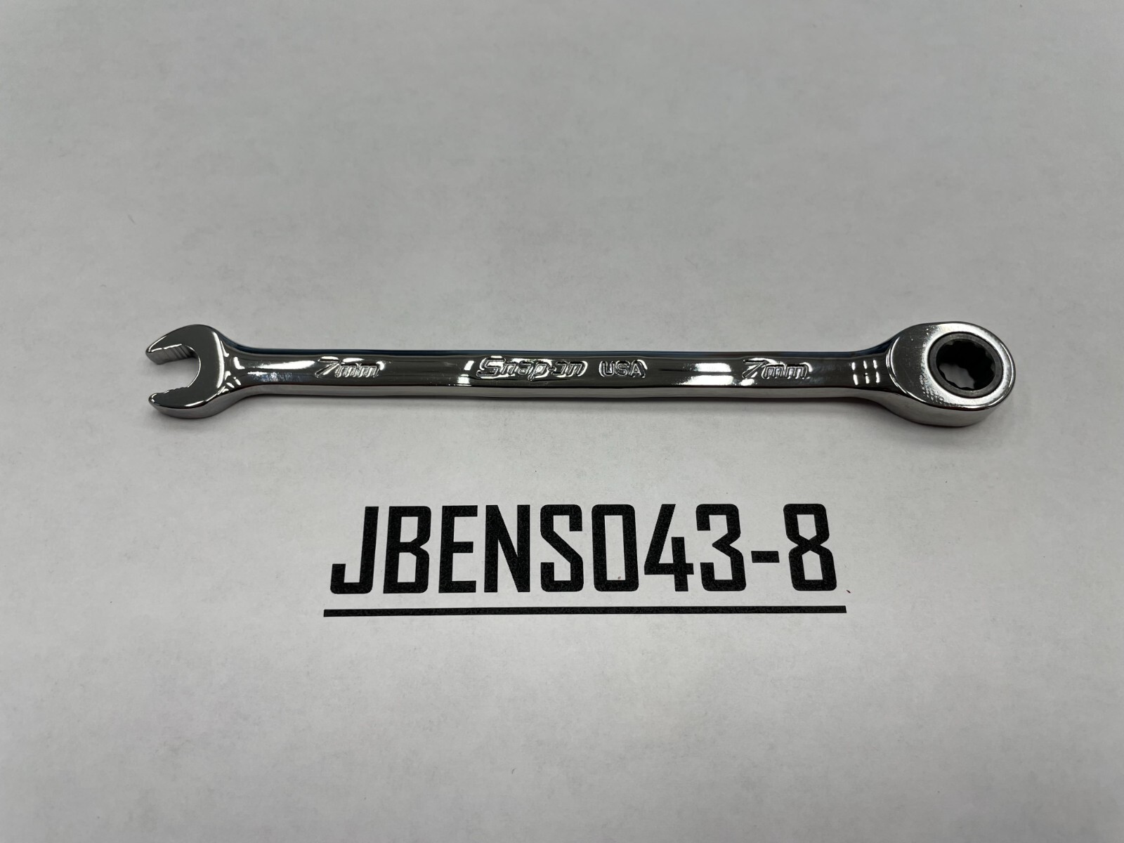 Snap-on Tools NEW 7mm Metric 0° Non-Reversing Ratcheting Combo Wrench SOXRM7A