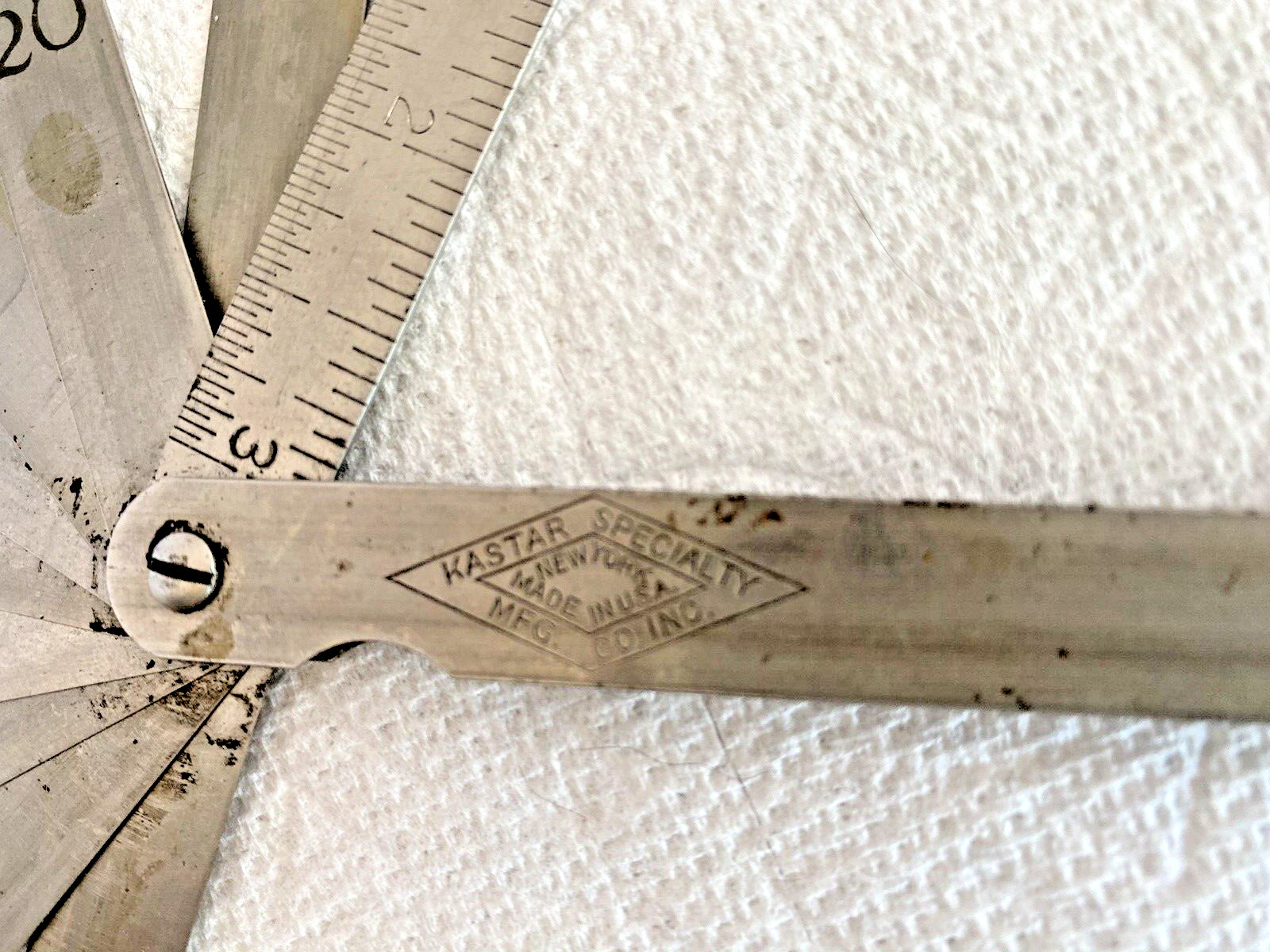 Kastar Feeler Gauge 9 Blades Rule 3.5″ Swedish Steel 2 3 4 6 8 12 13 20 25