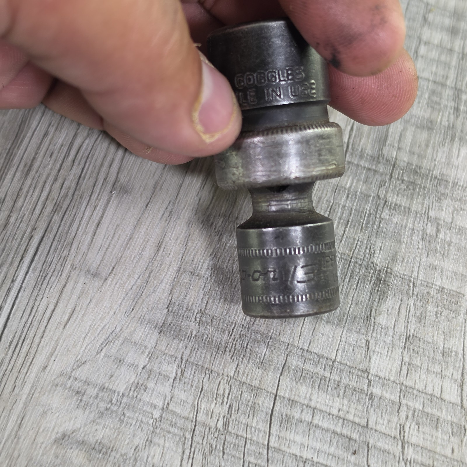 Snap On 3/8 Drive 8-Piece Metric Set 10-18 mm Impact Swivel Socket Set Used
