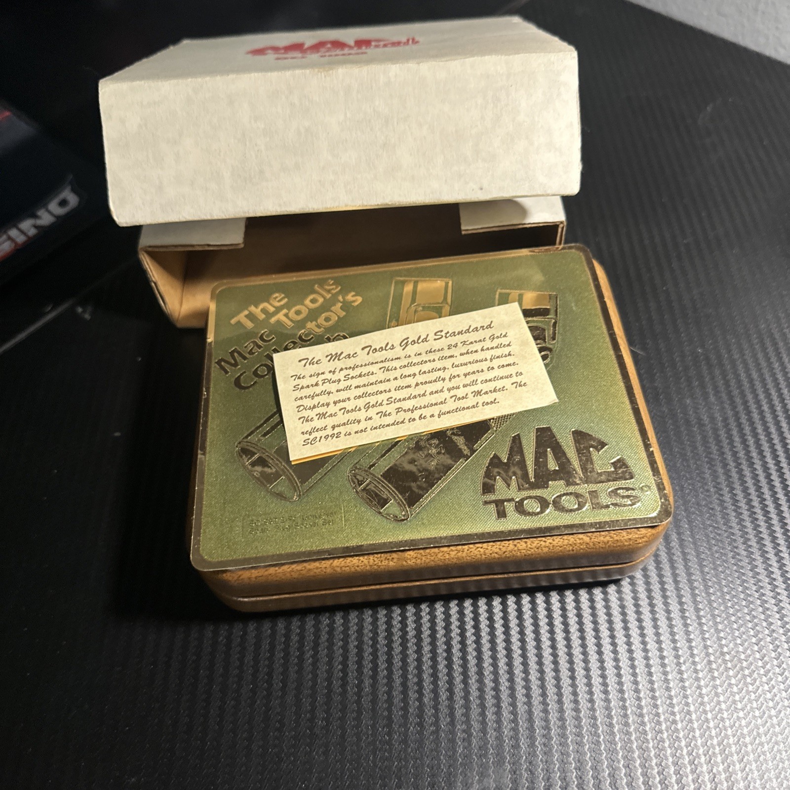 Mac Tools 2 Piece Universal Spark Plug Socket Set 24k Gold Plated LE 1992