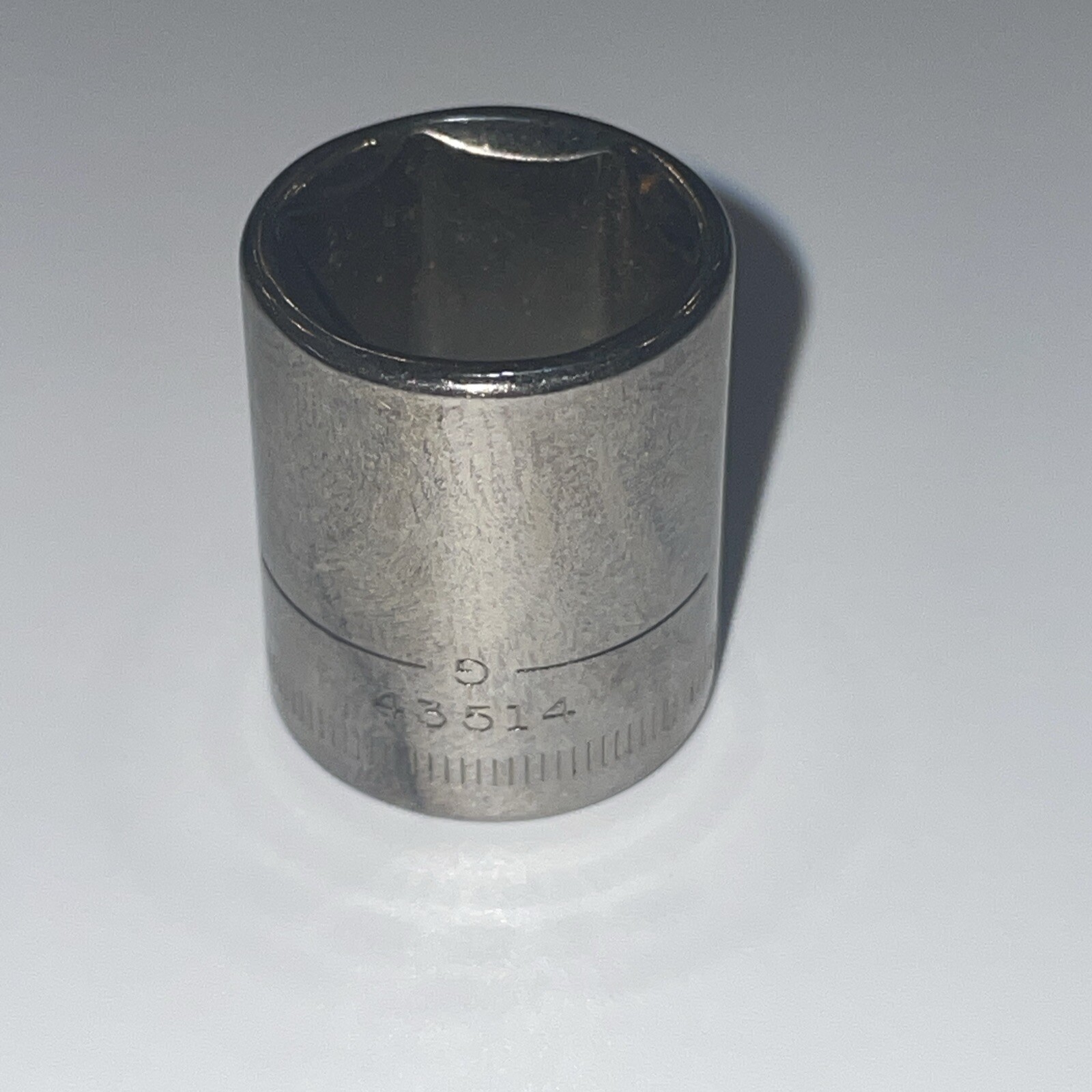 Vintage Craftsman USA 13mm 6 Point 1/4″ Drive Shallow Socket 43514, INV G Series