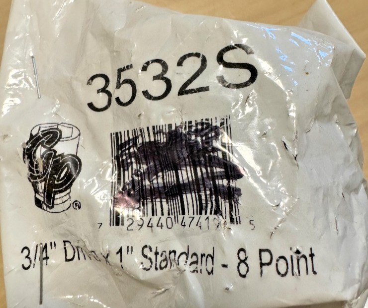 Grey Pneumatic 3532S 3/4″ Drive 1″ 8-PT 4 PT Standard Impact Socket Warranty
