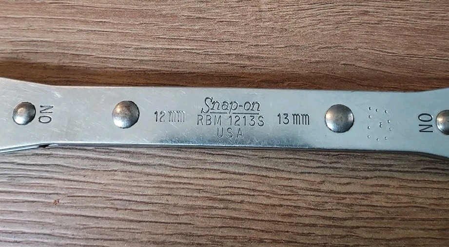 Snap-On Tools USA RBM1213S 12mm x 13mm Double Box End Ratcheting Wrench, 6 Point