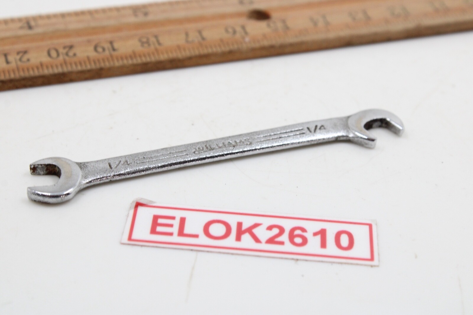 Williams 1116 «Superrench» 1/4″ SAE Angle Head Open End Ignition Wrench USA