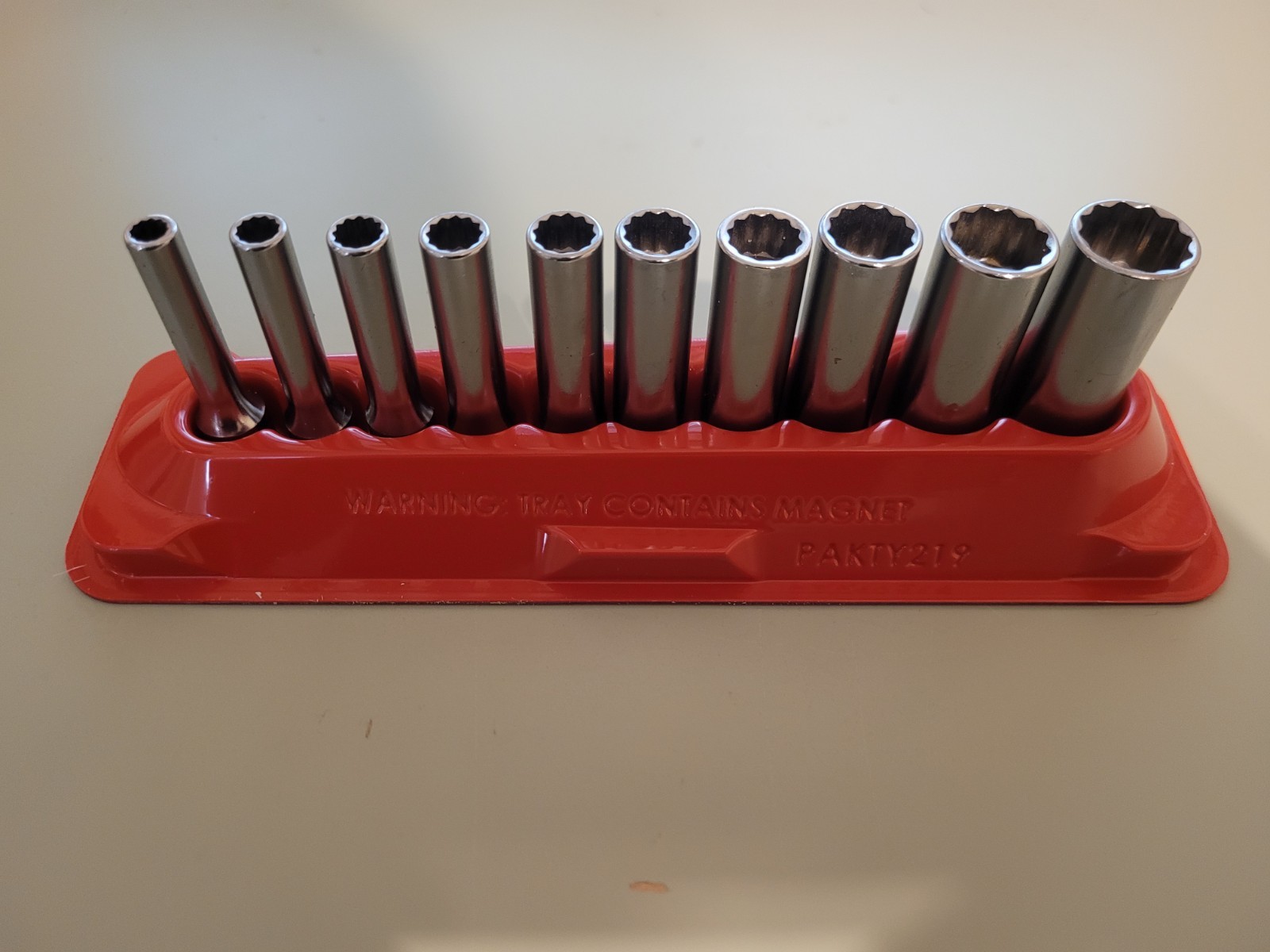 Snap-On 10 PC 1/4″ Drive 12-Point SAE Flank Drive® Deep Socket Set (3/16-9/16″)