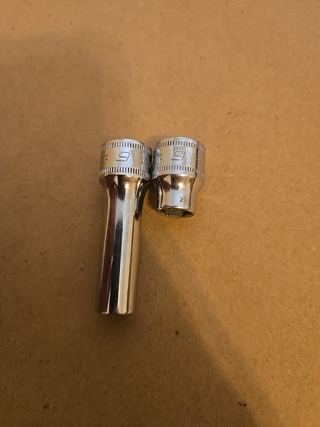Snap On 3/8″ Drive 9MM 6PT Shallow Deep Chrome Sockets FSM91 SFSM9