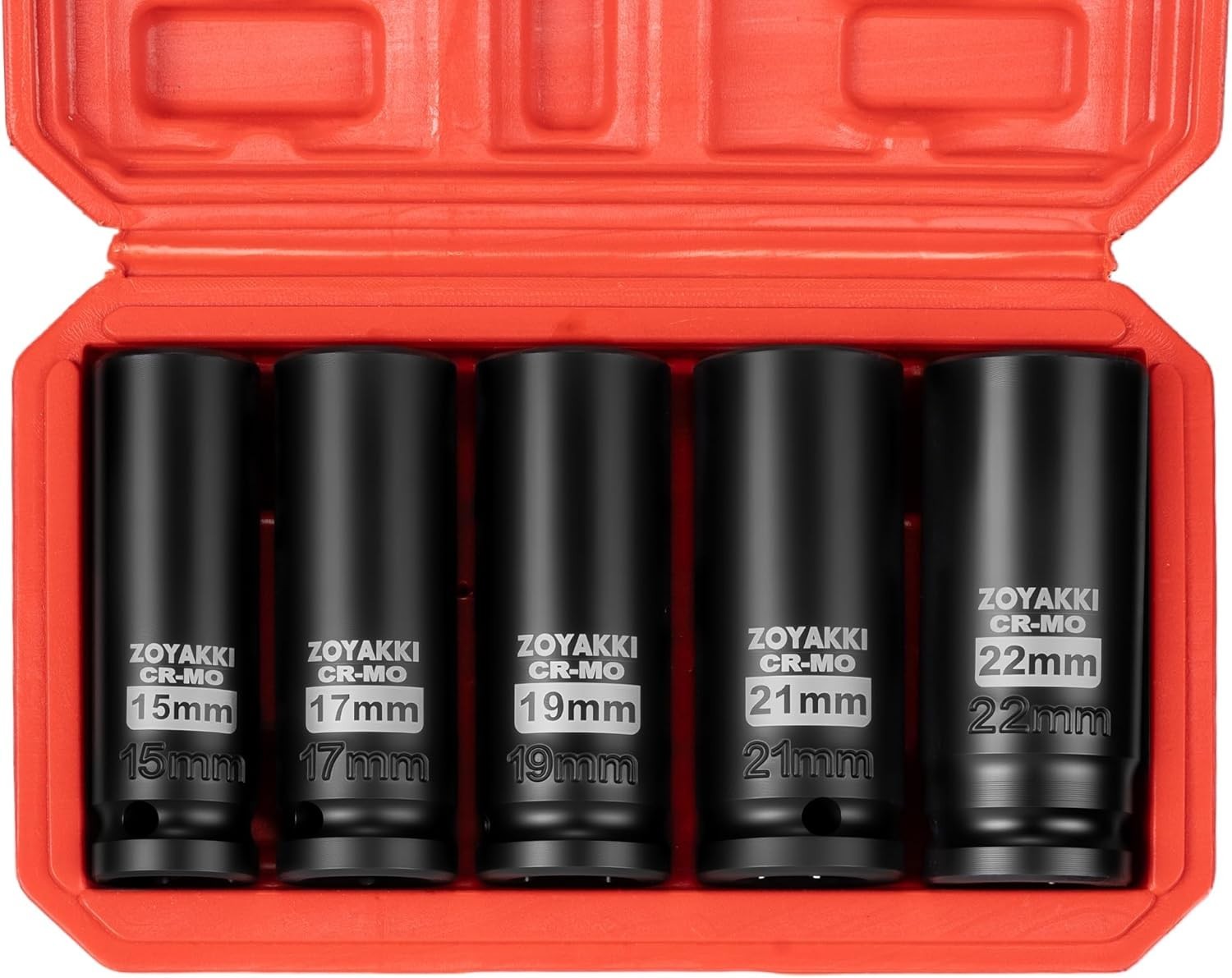 Durable 1/2-Inch Drive Deep Impact Socket Set – Chrome Molybdenum Steel Quality