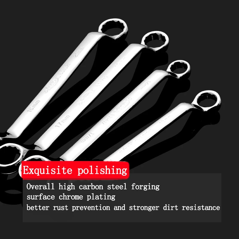 Premium Chrome Vanadium steel Tools 75-Degree Deep Offset Double Box End Wrench