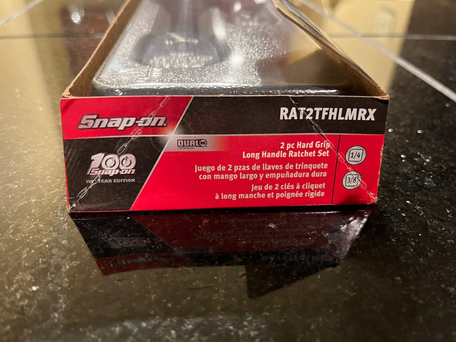 Snap-On 2 pc Hard Grip Long Handle Ratchet Set – 100th Year Edition RAT2TFHLMRX