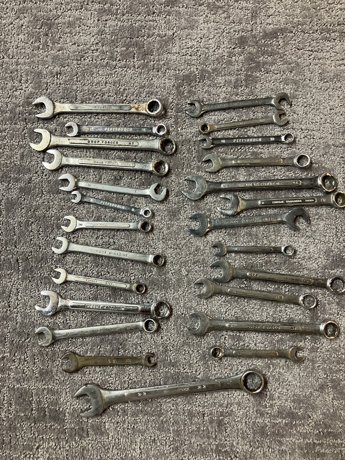 Mixed Lot of (25) of Assorted Wrenches Various Sizes (a)