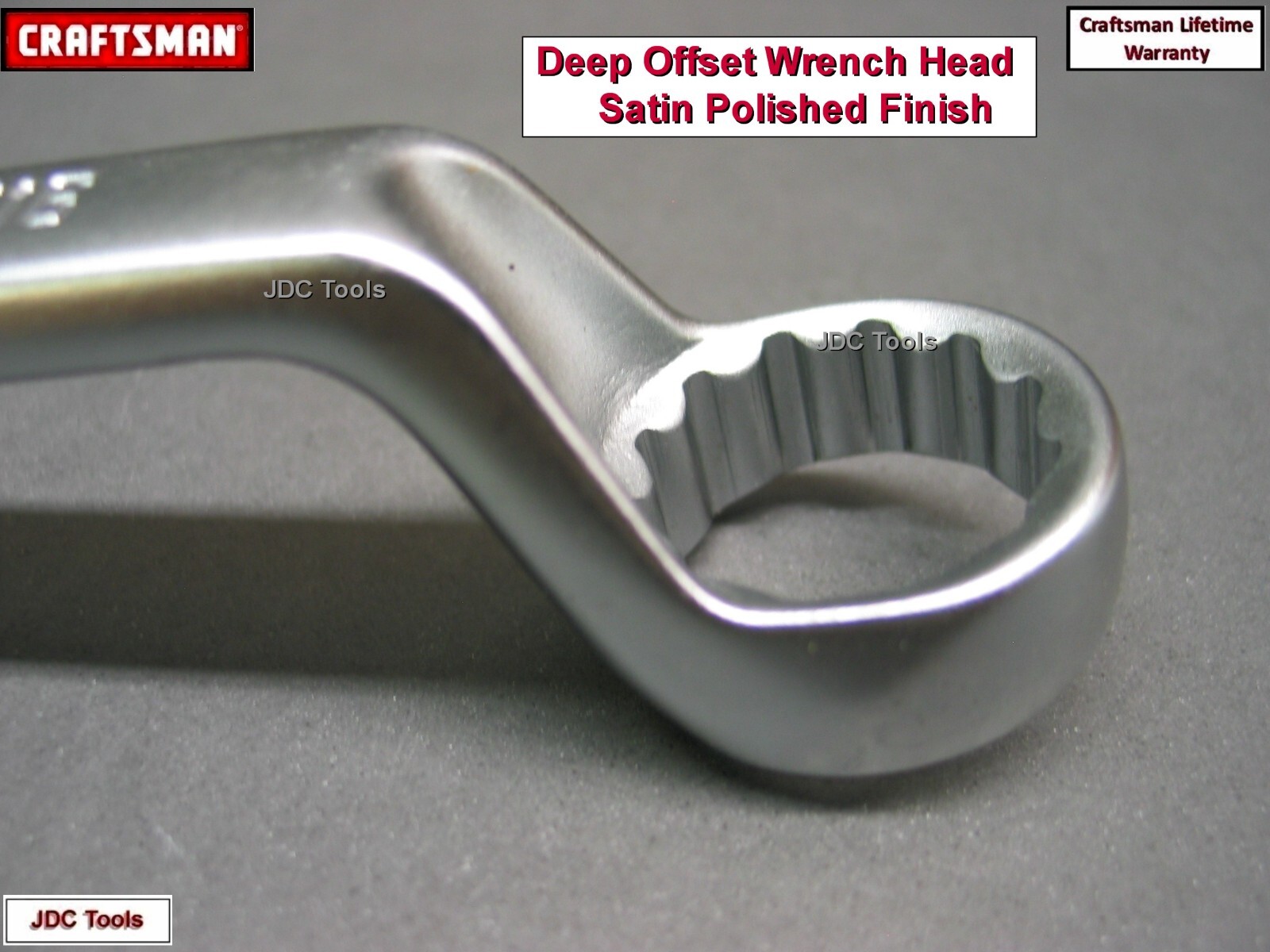 CRAFTSMAN TOOLS 5 pc Deep Offset Metric MM Satin Polished Box End Wrench Set