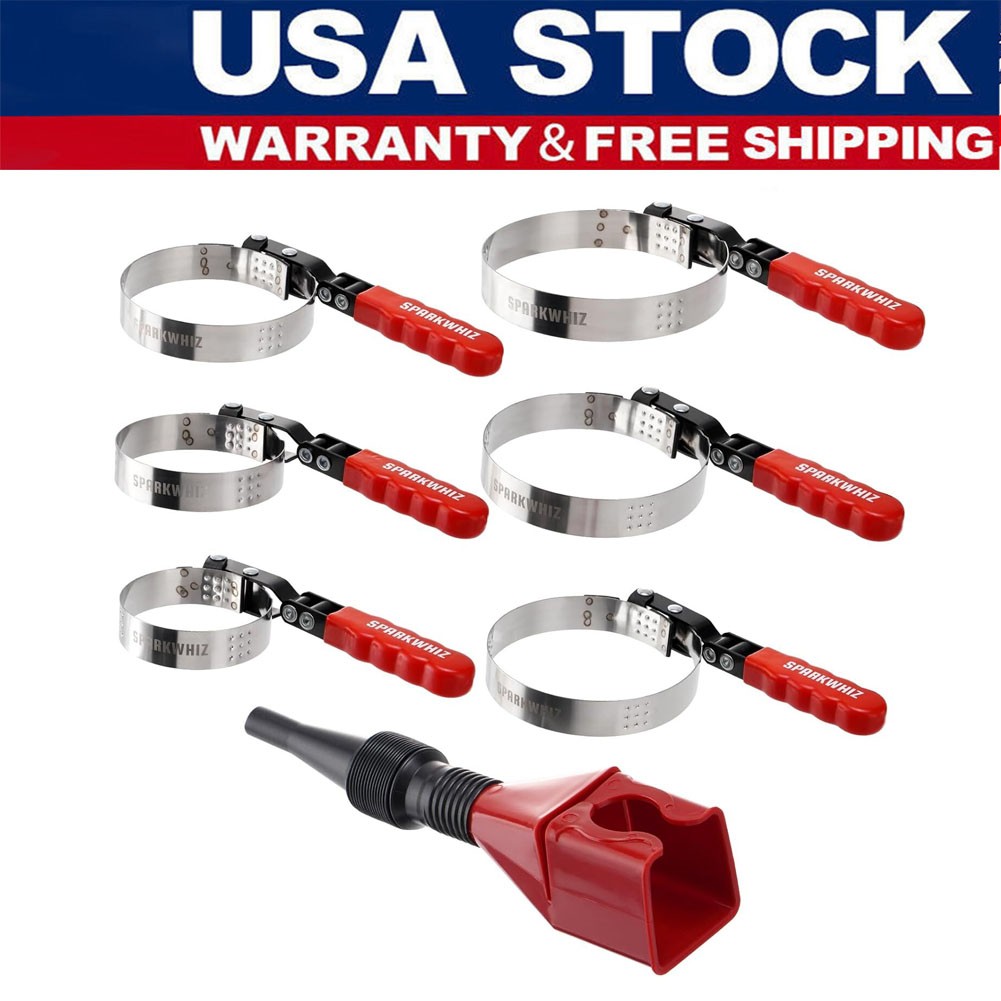 Set of 7 Swivel Oil Filter Wrench 2-1/6” – 5-1/4″ 6 Size Oil Filter Tool Remover