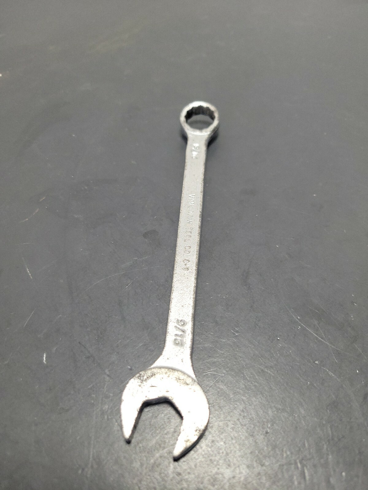 Vanadium Tool CO. Combination Wrench 9/16″ SAE C-9 12 Point Open-Ring Spanner
