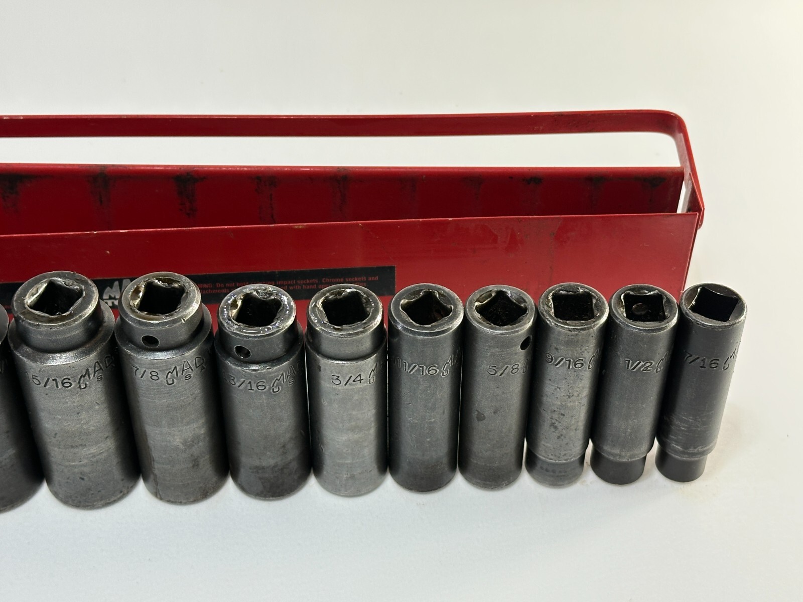 MAC Tools USA 13pc SAE Deep Impact Socket Set 1/2″ Drive 6 Point 7/16″ to 1-1/4″