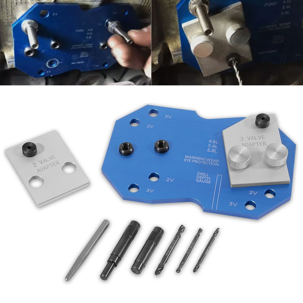 68500 Manifold Drill Template for Ford 2V & 3V 4.6L 5.4L 6.8L V10 Exhaust Tool