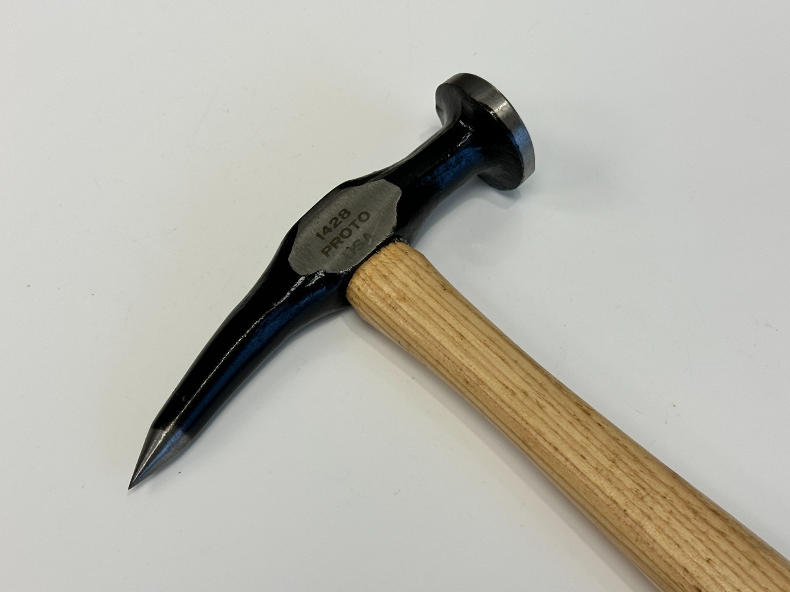 NEW Proto 1428 USA Auto Body Dent Repair Hammer Fine Point Finishing Hammer NOS