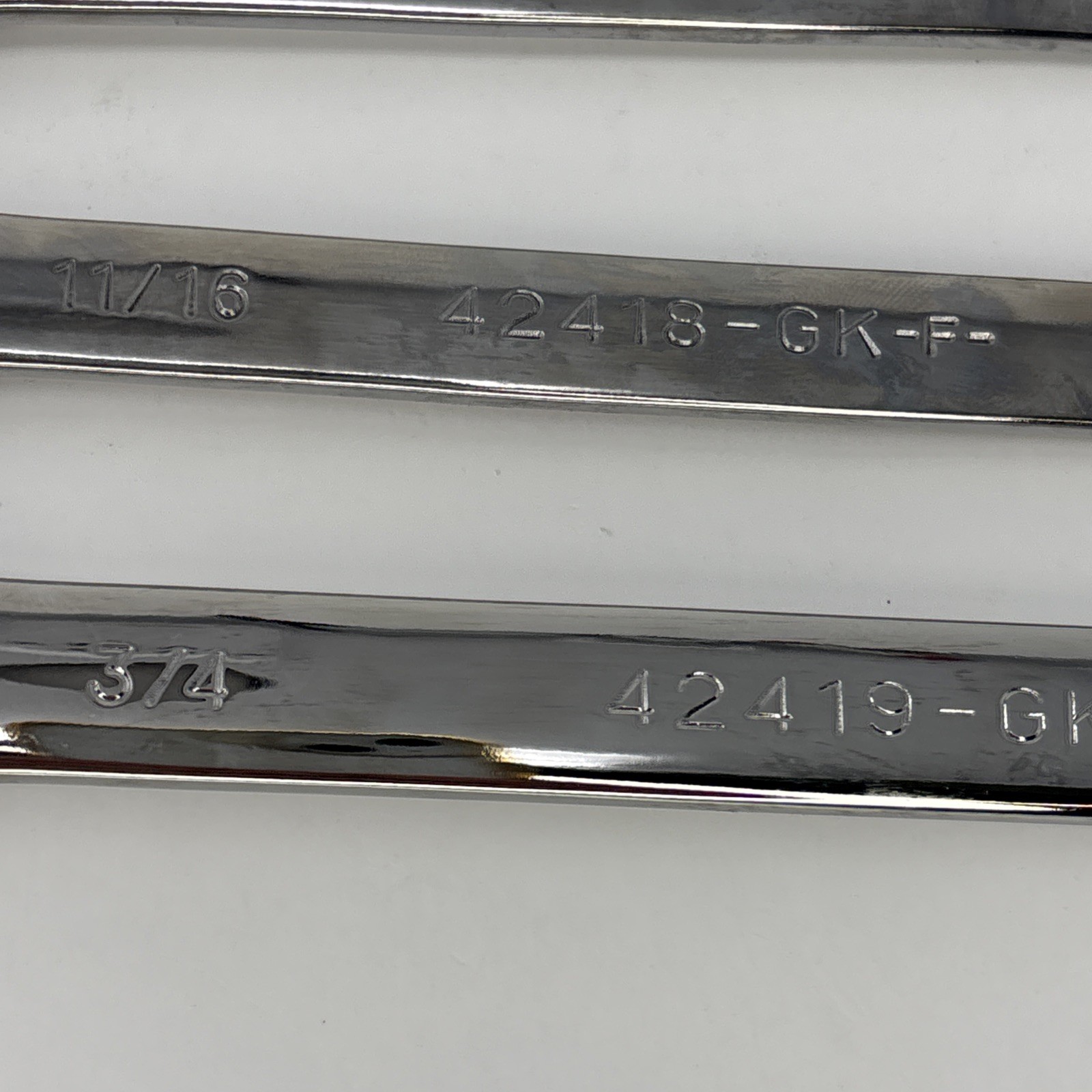 Craftsman SAE Ratcheting Wrench Set 12 Point Reversible 8pc GK F 42404 USA