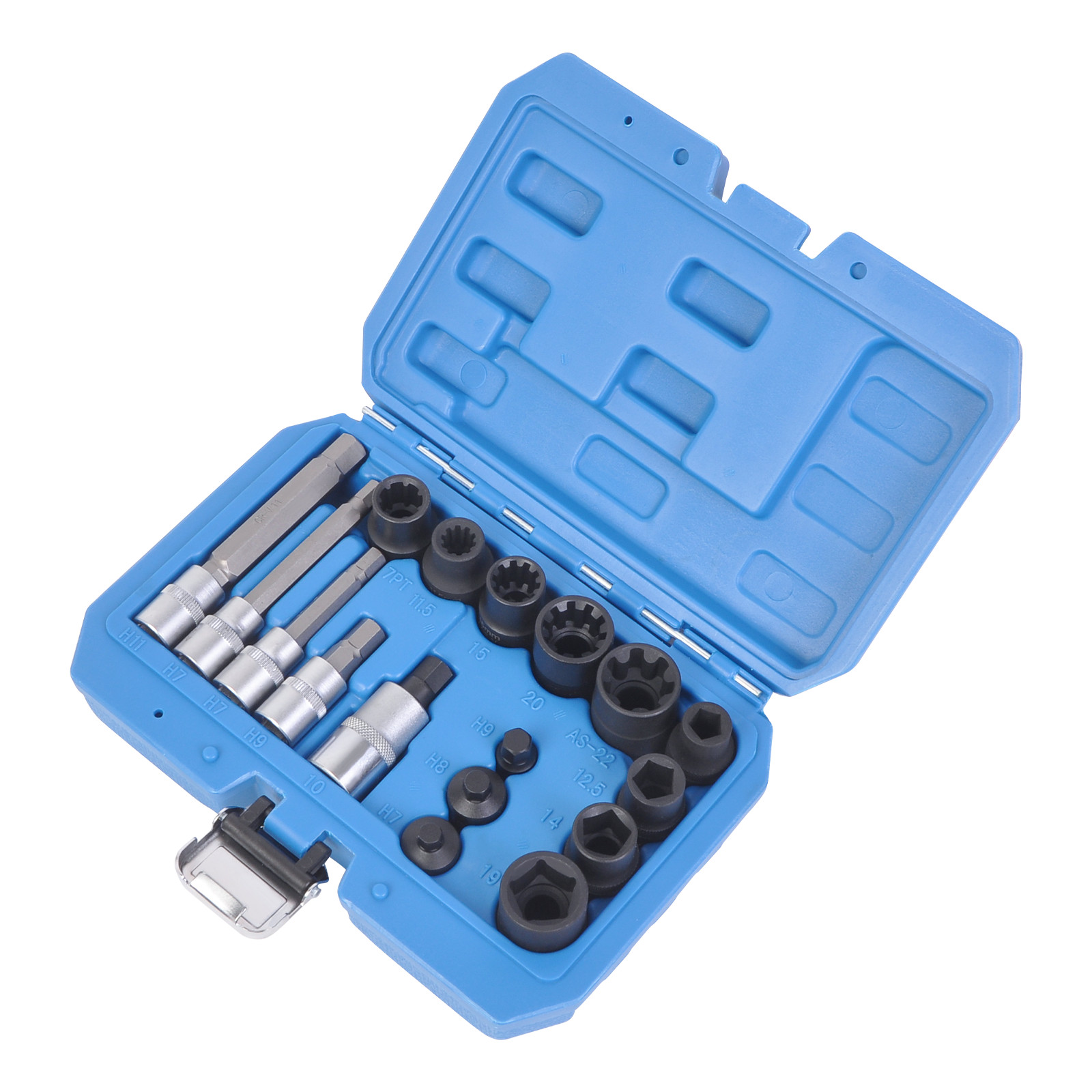 17 Piece Foreign and Domestic Brake Caliper Socket Kit 1/4″, 3/8″ & 1/2″ DRIVE
