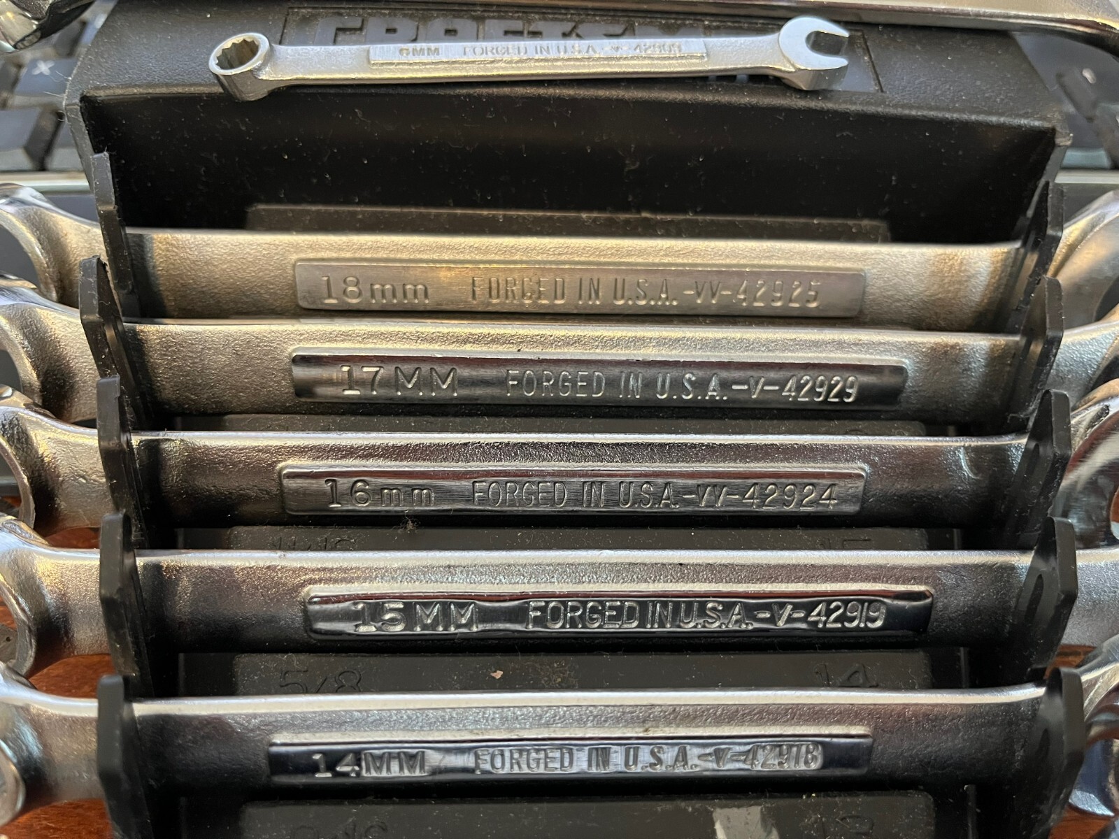Craftsman Metric Combination Wrench 14 Pc Set 12 Pt 6mm to 19mm USA V -VA-NICE!!