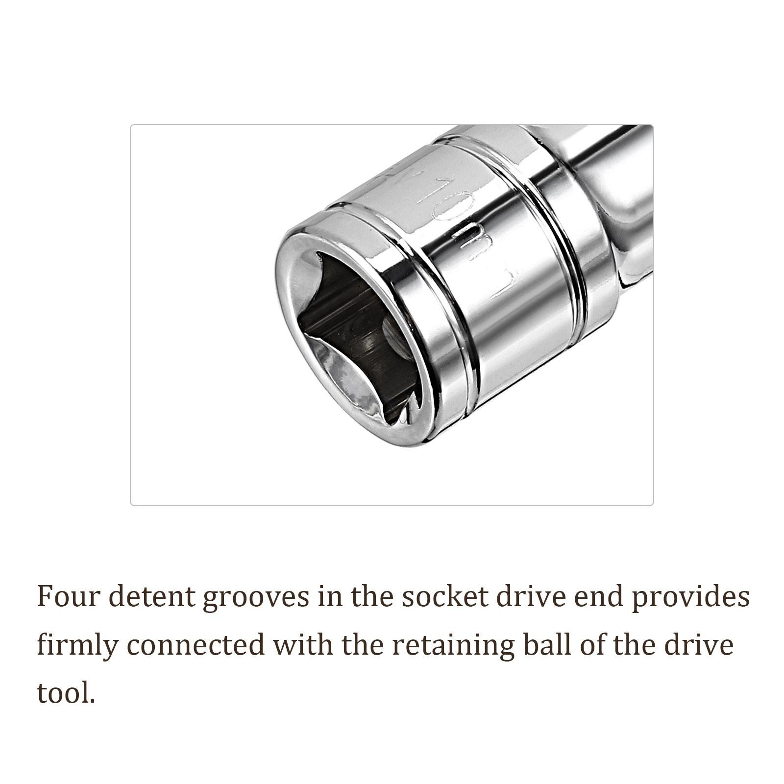 2pcs 6 Point Shallow Socket 3/8 Inch x 10mm Square Drive CR-V Steel Metric Sizes