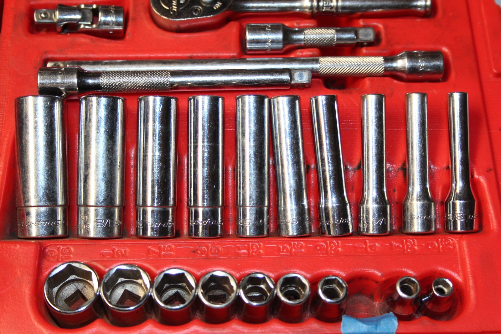 Snap-On Tools 1/4″ Drive 6-Pt General Service Set USA + SOME MISSING + EXTRAS